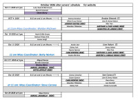 OCTOBER altar servers' schedule